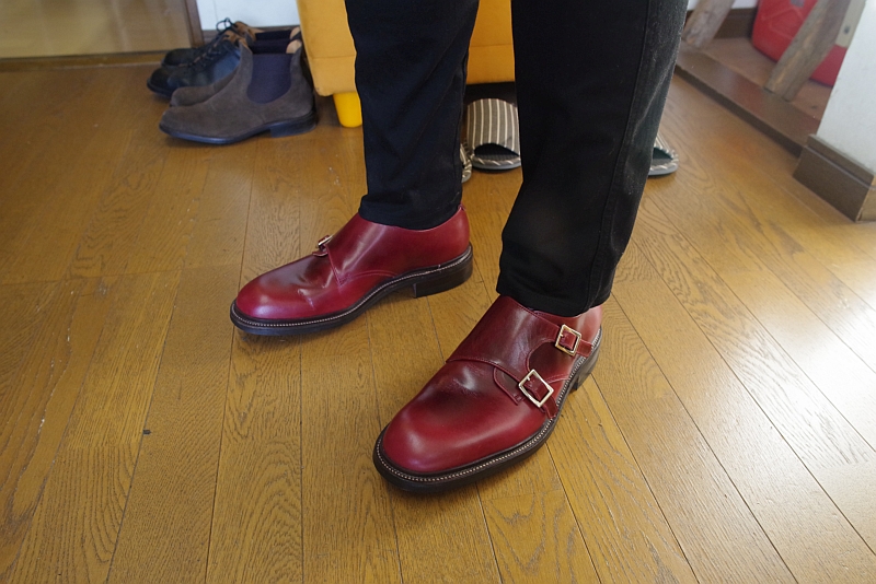 ダブルモンクストラップシューズ
