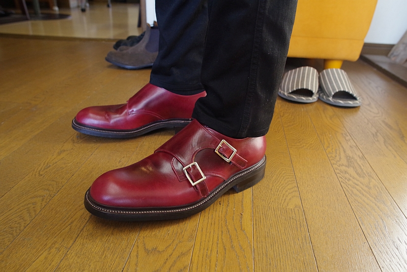 ダブルモンクストラップシューズ