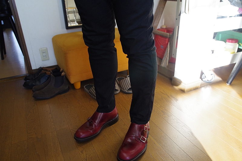 ダブルモンクストラップシューズ